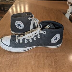 Converse Black and White Mid-Top All Star Sneakers